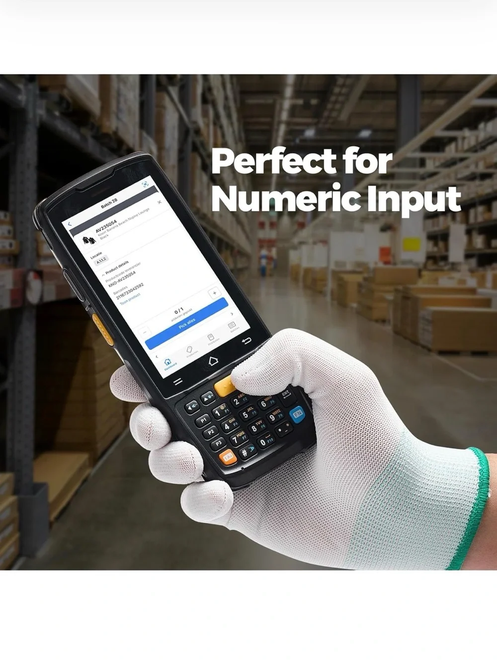 MUNBYN Android 14 Barcode Scanner with Pistol Grip